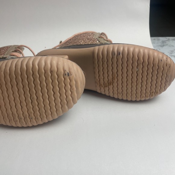 Avanti kids rose pink/brown Glitter Duck Boots size 2 - Picture 4 of 13